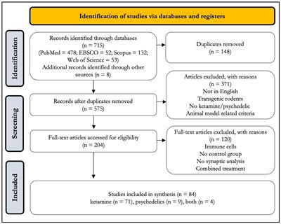 Changes in synaptic markers after administration of ketamine or psychedelics: a systematic scoping review